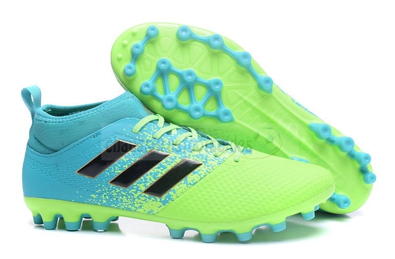 Adidas Crampon De Foot Ace 17.3 PRIMEMESH AG Bleu Fluorescent