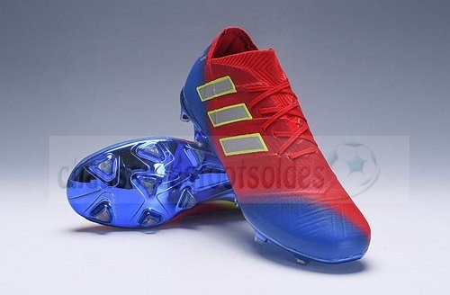 Adidas Crampon De Foot Nemeziz Messi 18.1 FG Bleu Rouge