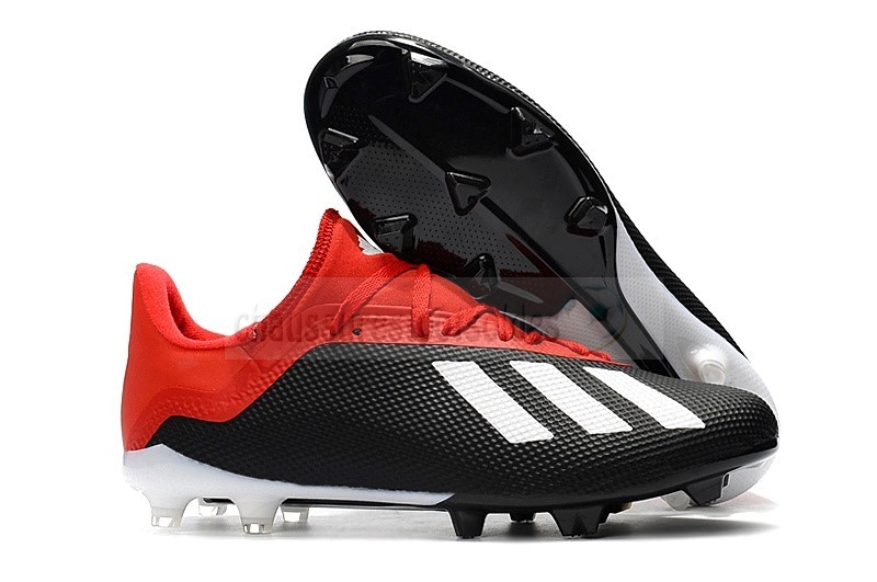 Adidas Crampon De Foot X 18.3 TPU FG Blanc Noir Rouge
