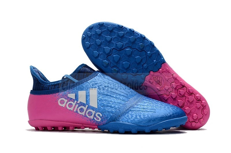 Adidas Crampon De Foot X Tango Purechaos 16+ TF Bleu Rose