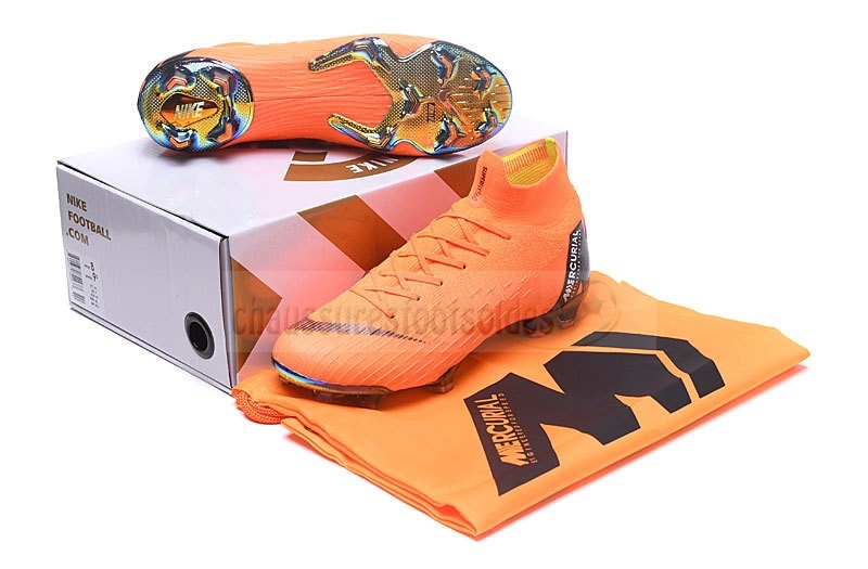 Nike Crampon De Foot Mercurial Superfly VI Elite Enfant FG Orange