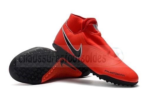 Nike Crampon De Foot Phantom Vision Elite TF Noir Rouge