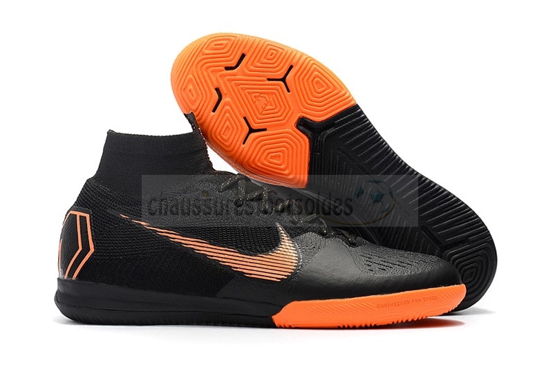 Nike Crampon De Foot SuperflyX 6 Elite IC Noir Orange