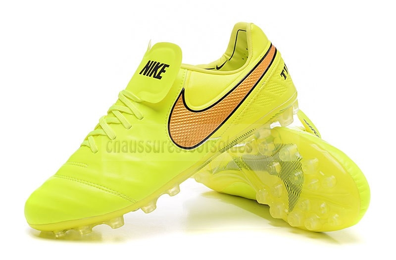 Nike Crampon De Foot Tiempo Legend VI AG Jaune Orange