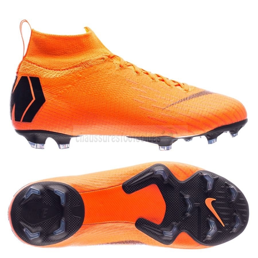 Nike Crampon De Foot Mercurial Superfly 6 Elite Enfants FG Orange
