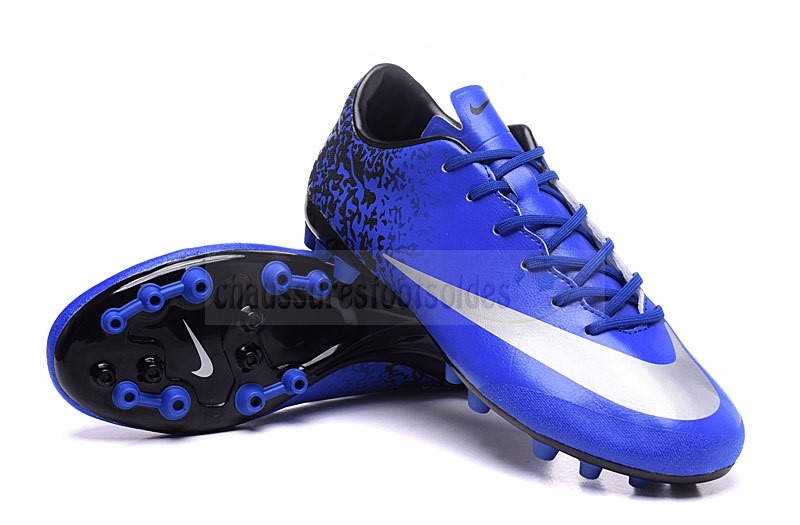 Nike Crampon De Foot Mercurial Vapor XII Academy CR7 AG Argent Bleu
