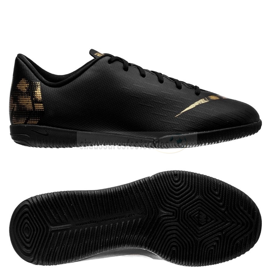 Nike Crampon De Foot Mercurial Vapor XII Academy Enfants IC Black Lux Noir