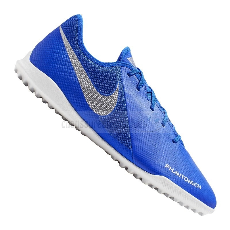 Nike Crampon De Foot Phantom Vision Academy TF Bleu Blanc