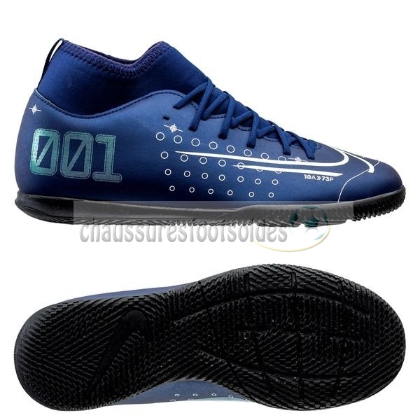 Nike Crampon De Foot Mercurial Superfly 7 Club Enfants IC Bleu