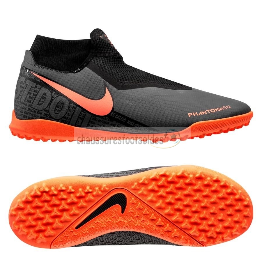 Nike Crampon De Foot Phantom Vision Academy DF TF Fire Noir Orange