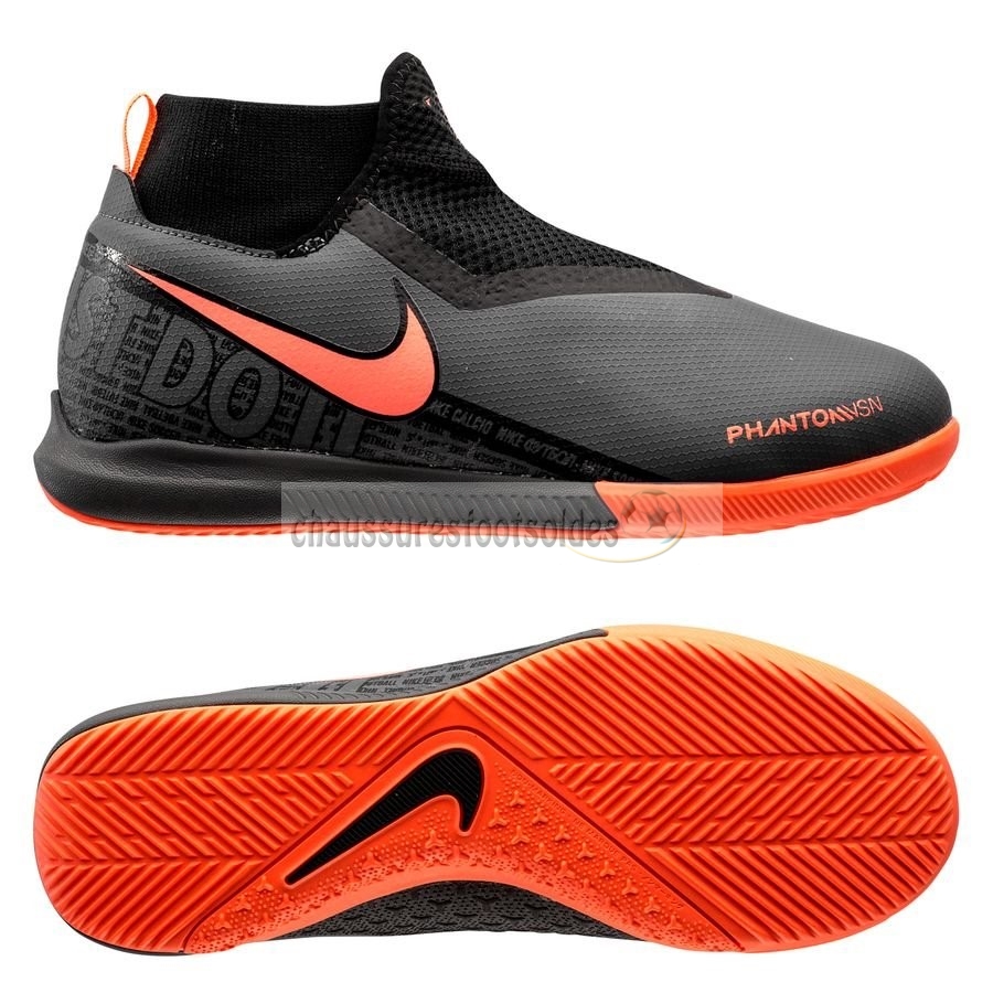Nike Crampon De Foot Phantom Vision Enfants Academy DF IC Fire Noir