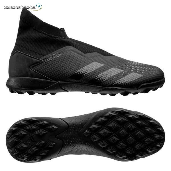 Adidas Crampon De Foot Predator 20.3 Laceless Femme TF Noir Gris