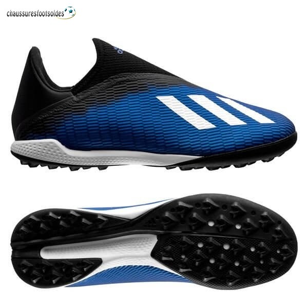 Adidas Crampon De Foot X 19.3 TF Bleu Noir Blanc