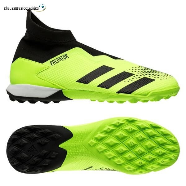 Adidas Crampon De Foot Predator 20.3 Laceless TF Precision To Blur Vert Noir Blanc