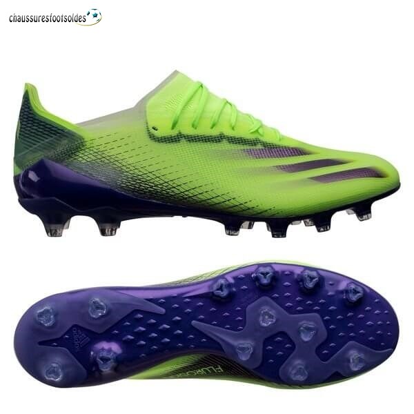 Adidas Crampon De Foot X Ghosted.1 AG Precision To Blur Vert Pourpre