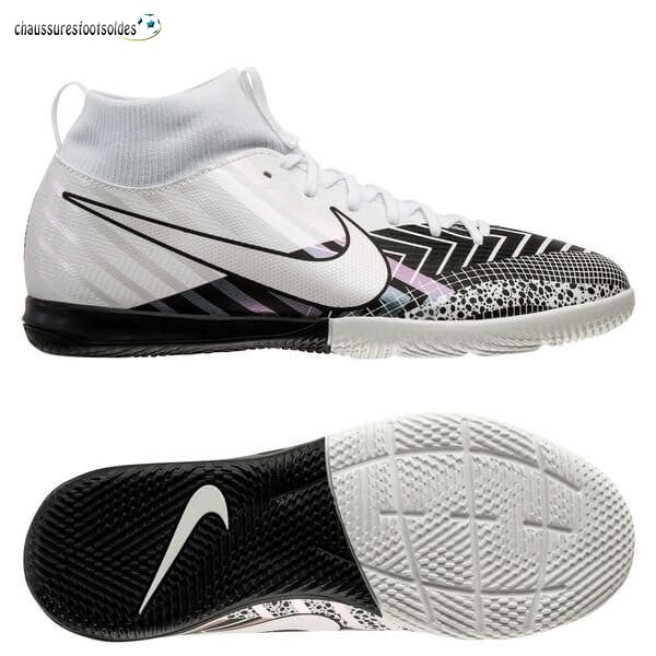 Nike Crampon De Foot Mercurial Superfly 7 Academy Enfants IC Dream Speed 3 Blanc Noir