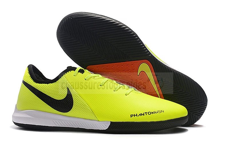 Nike Crampon De Foot Phatom Vision IC Blanc Jaune