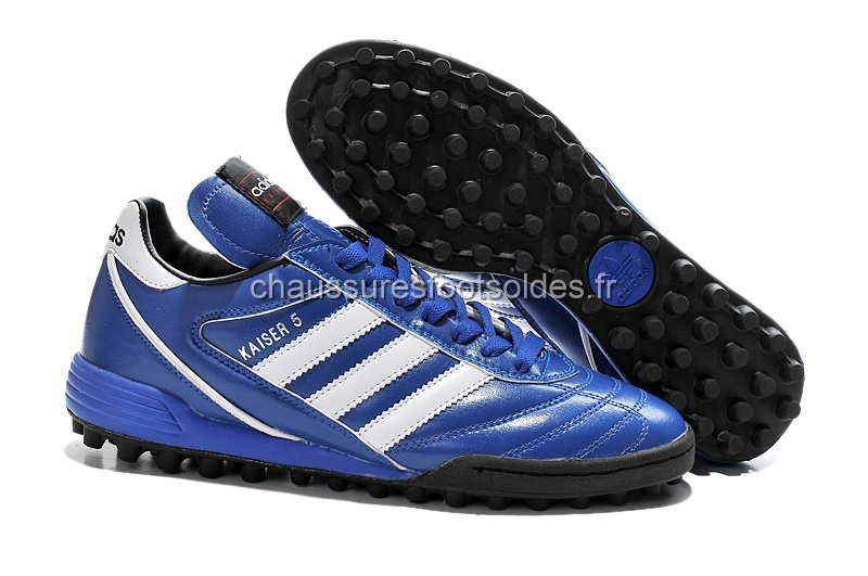Adidas Crampon De Foot Kaiser 5 TF Bleu Blanc