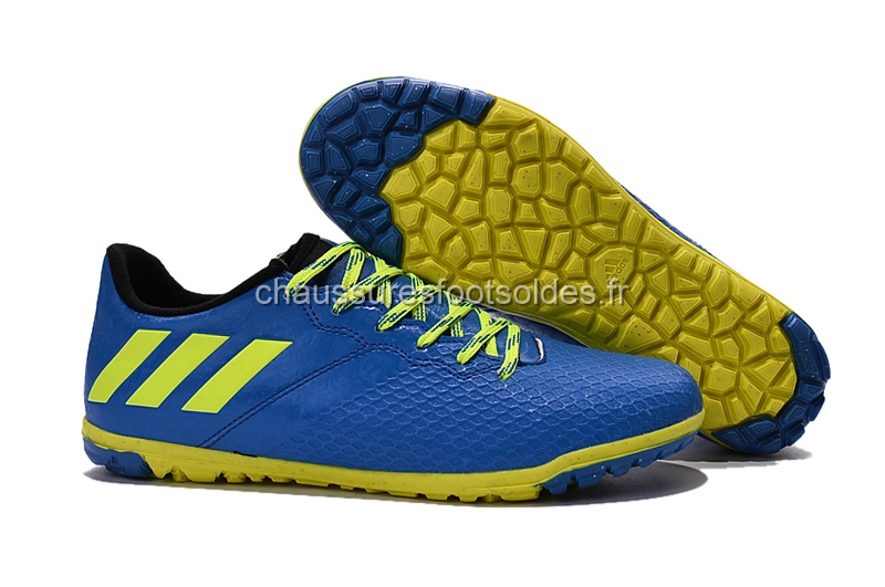 Adidas Crampon De Foot Messi 16.3 TF Bleu Jaune