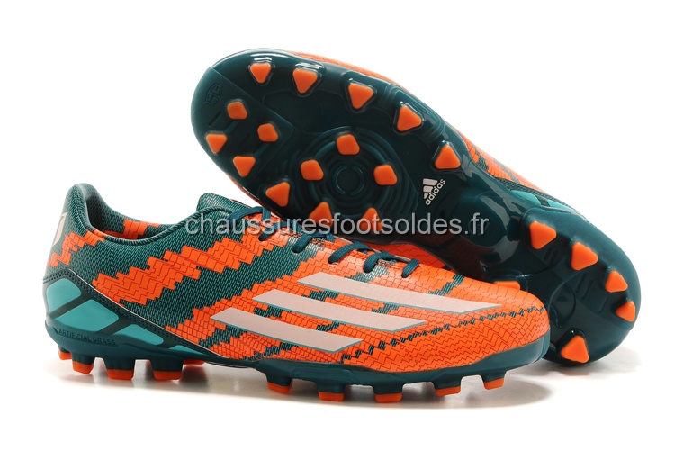 Adidas Crampon De Foot Messi F50 AG Orange Vert Blanc