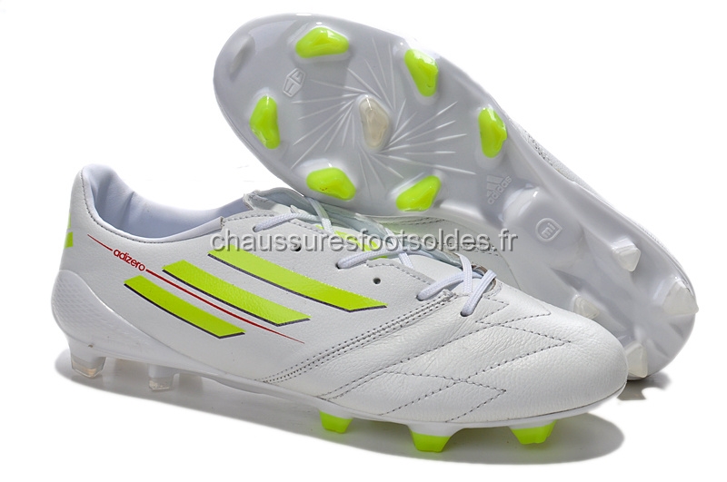 Adidas Crampon De Foot Messi F50 FG Blanc Vert Fluorescent