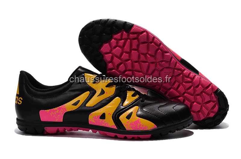 Adidas Crampon De Foot X 15.1 TF Noir Jaune Rouge