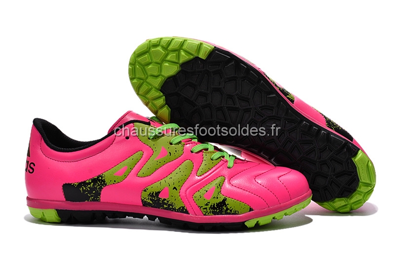 Adidas Crampon De Foot X 15.1 TF Rouge Vert Noir