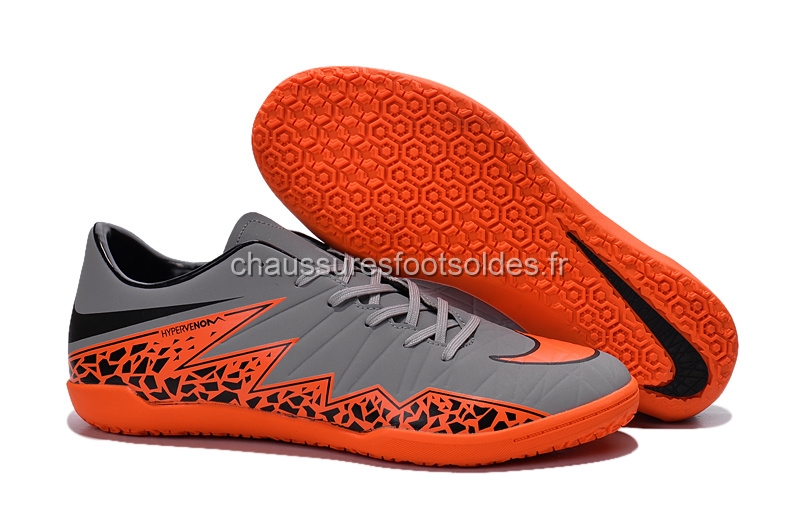 Nike Crampon De Foot HyperVenom II INIC Gris Orange