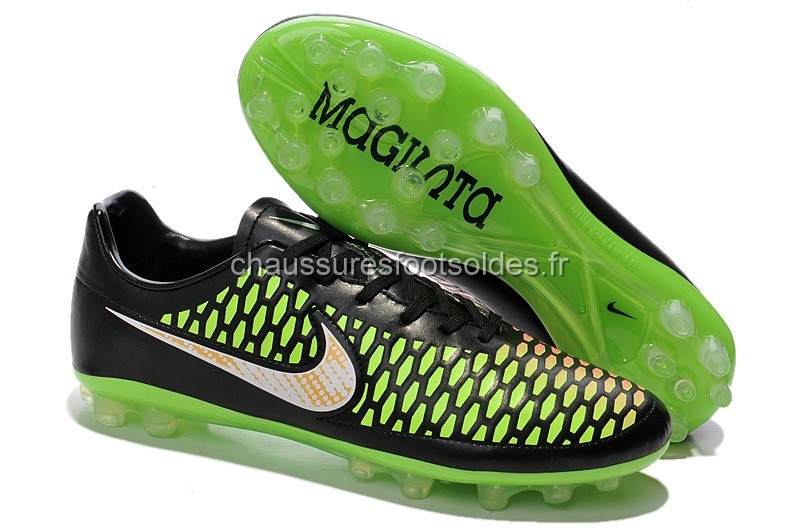 Nike Crampon De Foot Magista Opus AG Noir Vert Fluorescent