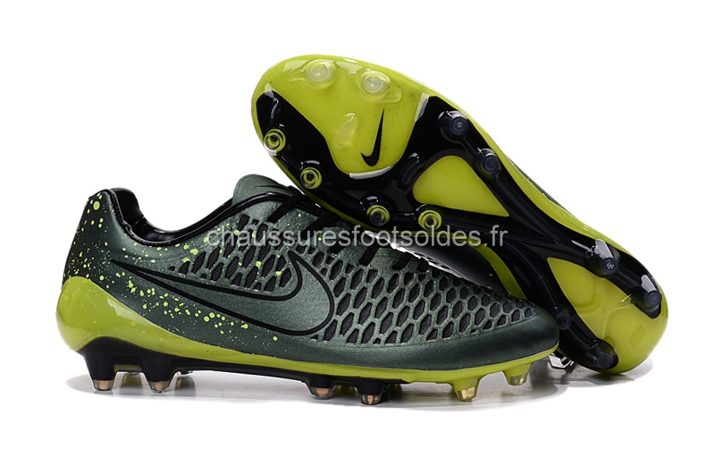Nike Crampon De Foot Magista Opus FG Gris Vert Fluorescent