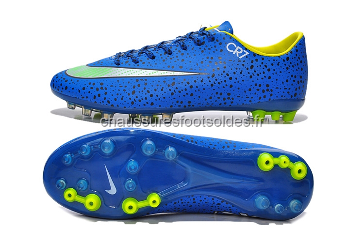 Nike Crampon De Foot Mercurial Vapor CR7 Femme AG Bleu