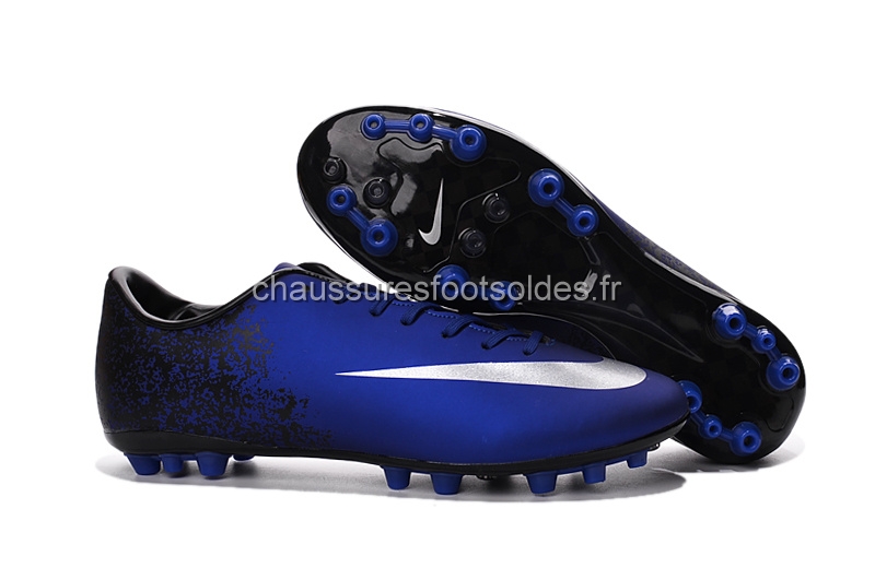 Nike Crampon De Foot Mercurial Veloce CR7 Enfants AG Bleu Blanc