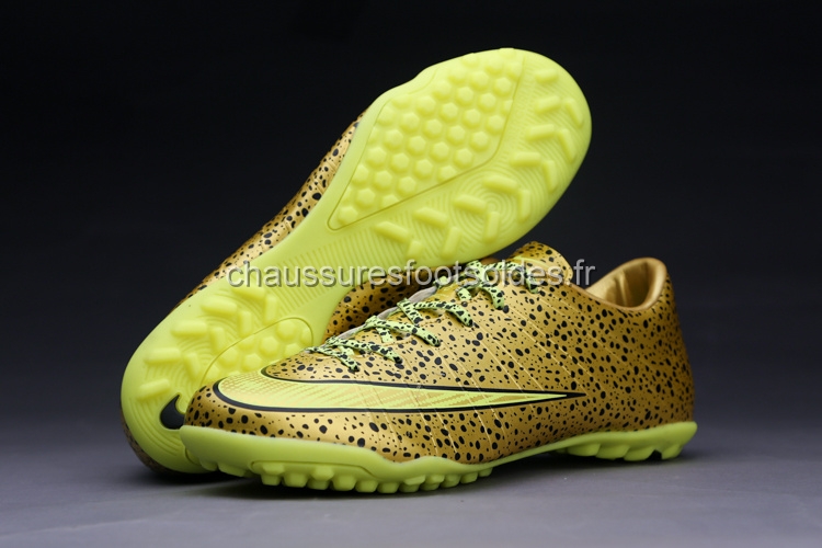 Nike Crampon De Foot Mercurial X Vapor TF Jaune Vert Fluorescent