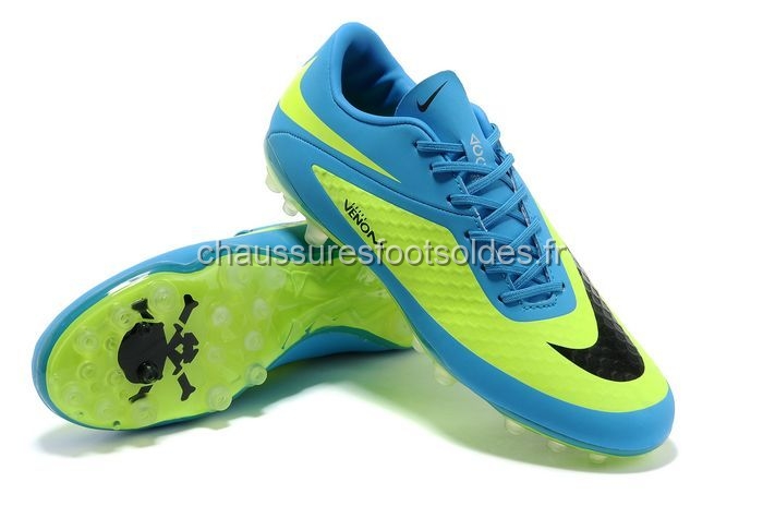 Nike Crampon De Foot Mercurial X Victory AG Bleu Noir Vert Fluorescent