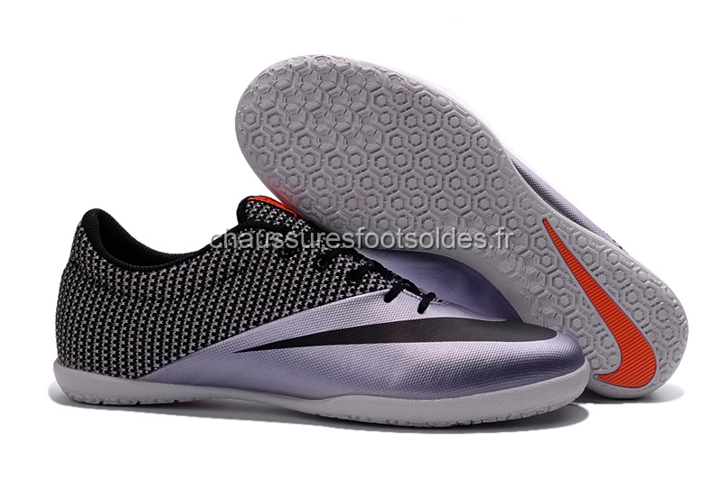 Nike Crampon De Foot MercurialX Pro INIC Noir Argent Blanc