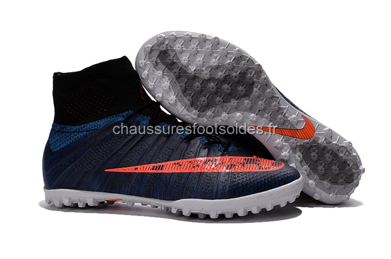 Nike Crampon De Foot MercurialX Proximo Femme TF Noir Bleu Orange