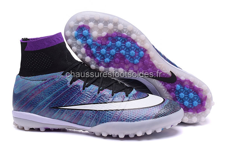 Nike Crampon De Foot MercurialX Proximo TF Violet Noir Bleu Blanc