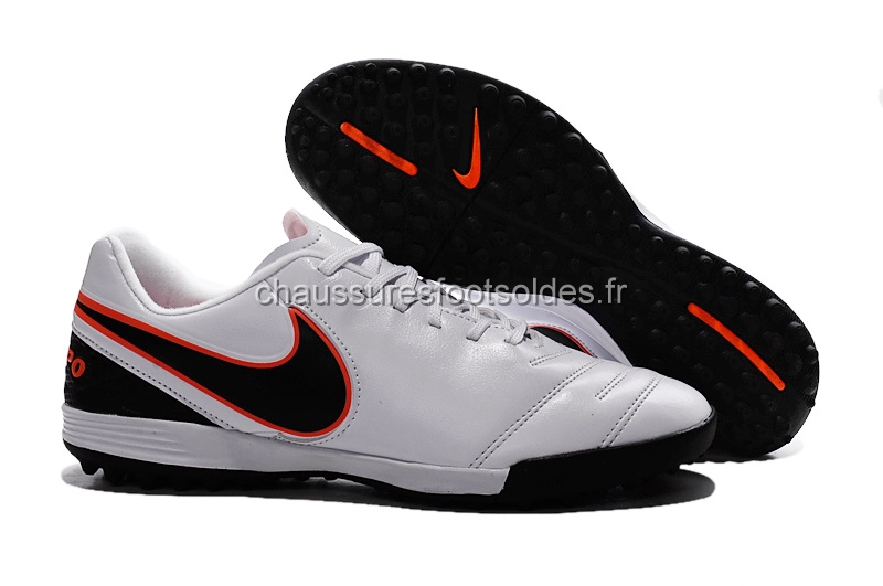 Nike Crampon De Foot Tiempo Legacy VI TF Argent Noir Orange