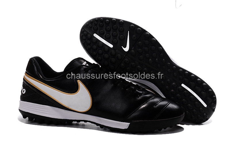 Nike Crampon De Foot Tiempo Legacy VI TF Noir Blanc Noir