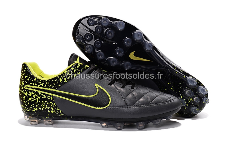 Nike Crampon De Foot Tiempo Legend V AG Noir Vert Fluorescent