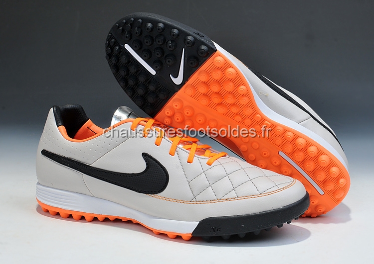 Nike Crampon De Foot Tiempo Legend V TF Argent Noir Orange