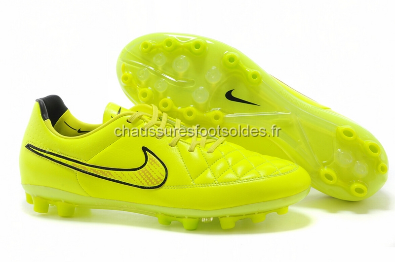 Nike Crampon De Foot Tiempo Mystic V AG Vert Fluorescent