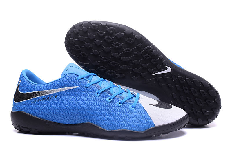 Nike Crampon De Foot Hypervenom Phelon III TF Bleu Blanc Noir