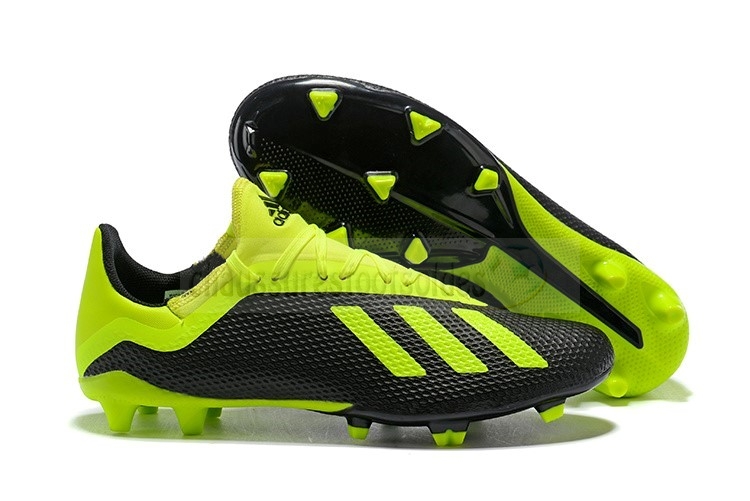 Adidas Crampon De Foot X 18.2 FG Jaune Noir Vert