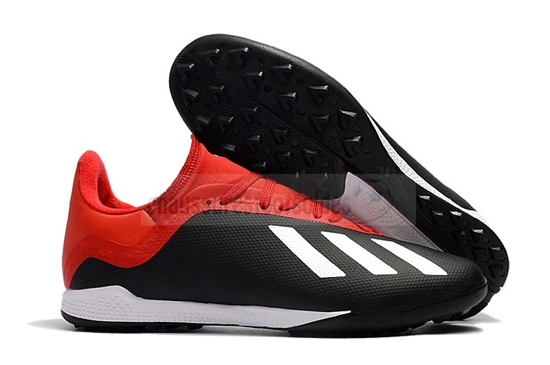 Adidas Crampon De Foot X 18.3 TF Blanc Noir Rouge