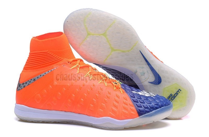 Nike Crampon De Foot HypervenomX Proximo II DF IC Orange Bleu