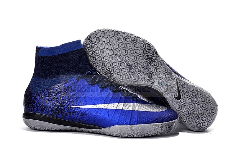 Nike Crampon De Foot Mercurial Superfly CR7 IC Bleu Noir