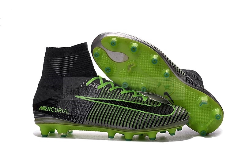 Nike Crampon De Foot Mercurial Superfly V AG Noir Vert