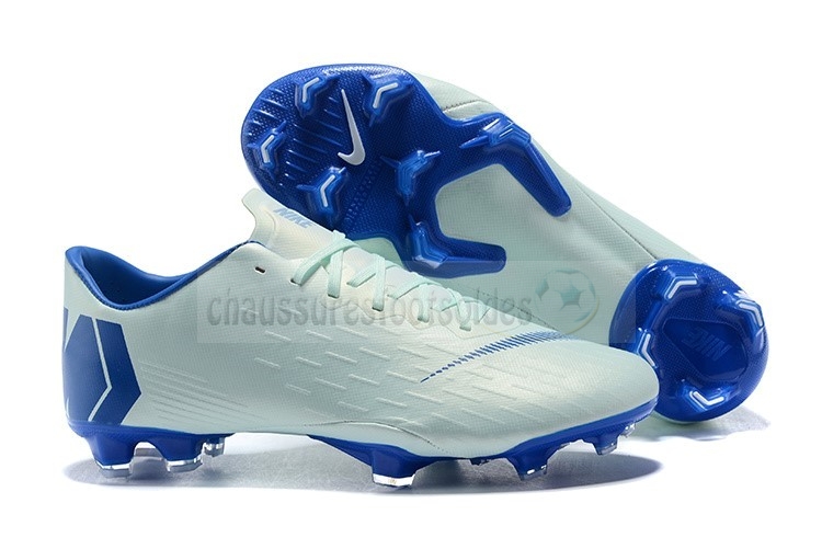 Nike Crampon De Foot Mercurial Vapor XII Pro FG Blanc Bleu
