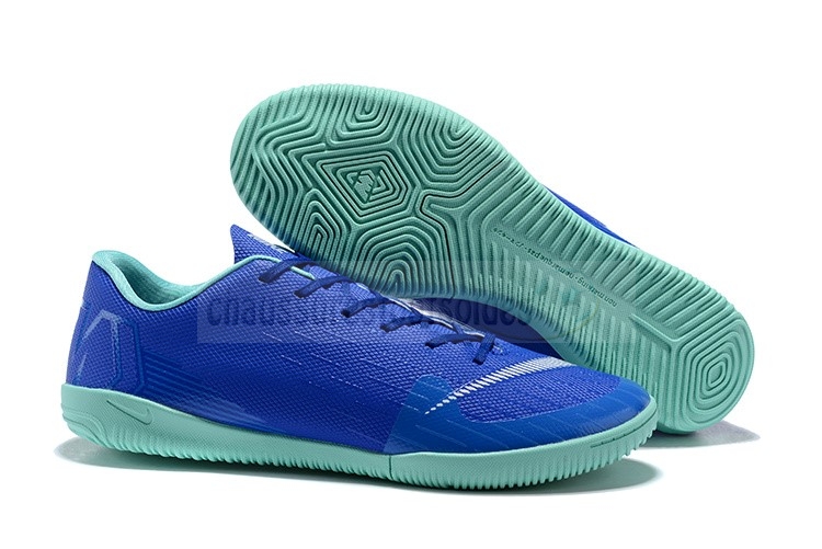 Nike Crampon De Foot Mercurial VaporX 12 Club IC Bleu Vert